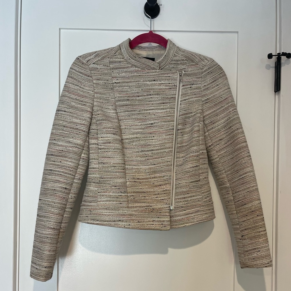 Beige J. Crew suit jacket